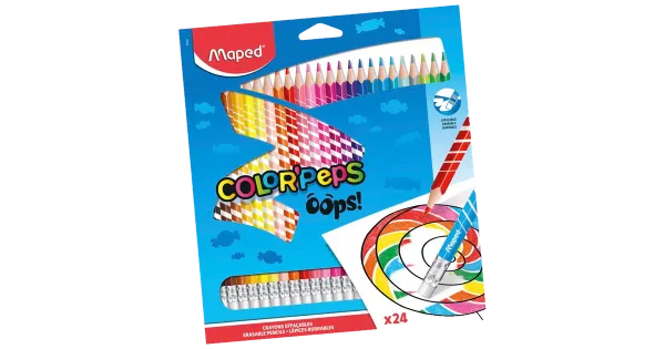 Värvipliiats colorpeps oops! 24tk kummig