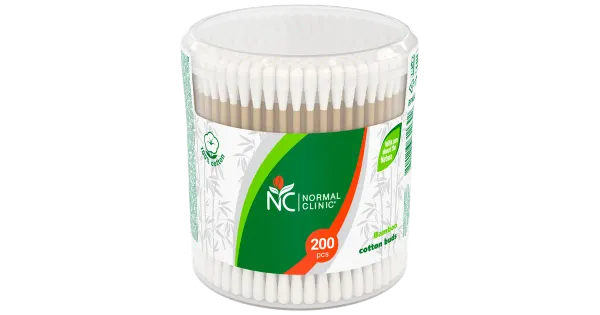Vatitikud bambus Normal Clinic 200tk