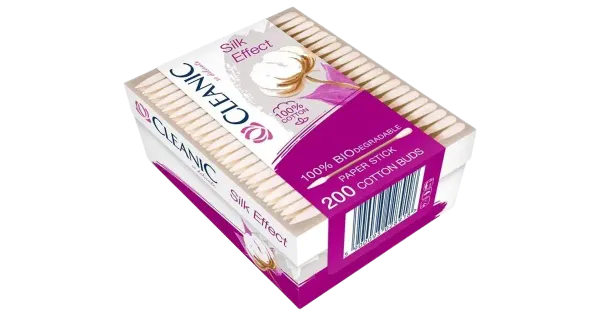 Vatitikud Cleanic Silk Effect terva otsaga 200tk