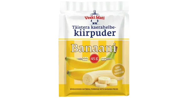 Veski Mati täistera kaerahelbekiirpuder Banaani 45g