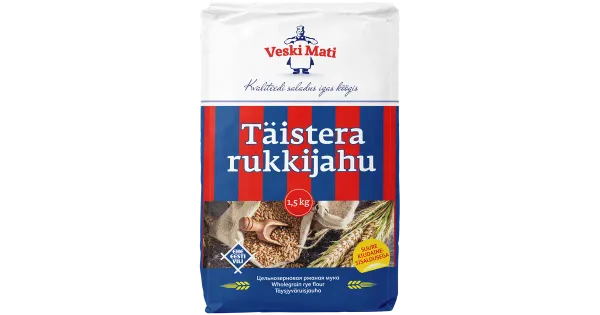 Veski Mati täistera rukkijahu 1,5 kg