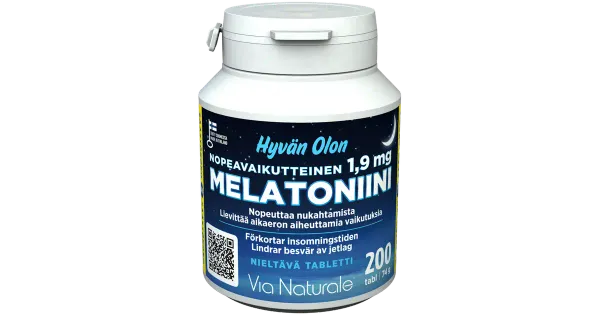 ViaNaturale Hyvän Olon melatoniinitabletid 1,9 mg 200 tk