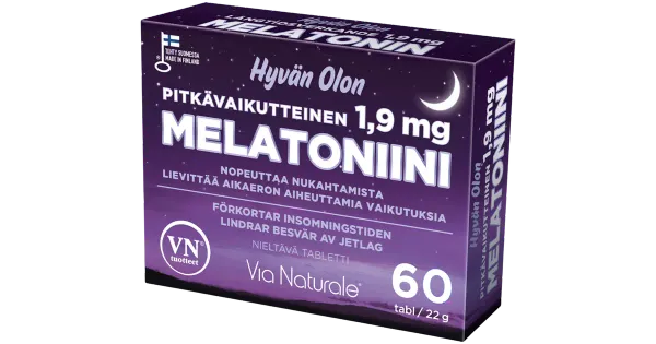 ViaNaturale Hyväna Olon melatoniini tabletid 60 tk 1,9 mg