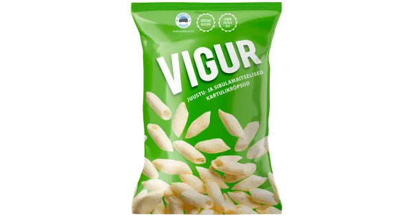 Vigur krõpsud juustu ja sibulaga 90 g