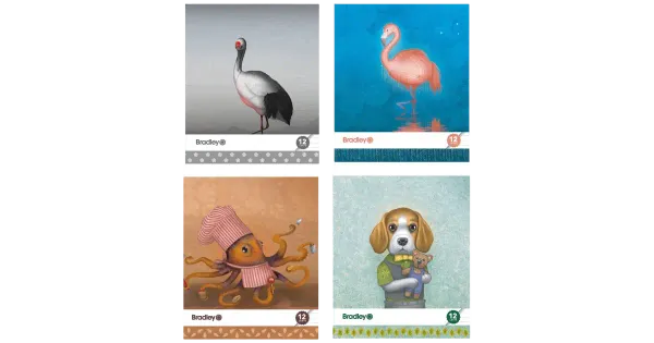 Vihik 12 lehte 16 joonega tugeva kaanega lucky laika