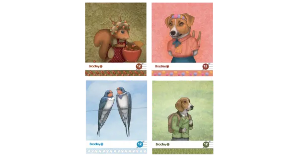 Vihik 12 lehte 20 joonega tugeva kaanega lucky laika