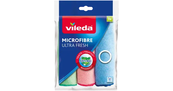Vileda mikrokiudlapid värvilised ultra fresh 3tk