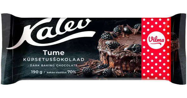 Vilma küpsetusšokolaad tume 70% 190g