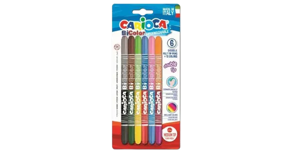 Viltpliiatsid carioca bicolor, 6 tk=12 värvi