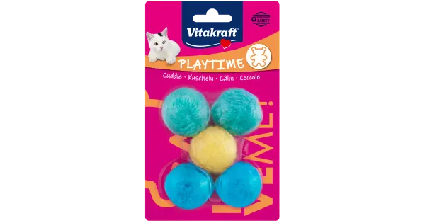 Vitakraft pehme pall mänguasi kellukesega, kassidele