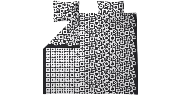 Voodipesukomplekt 240x210+2x50x60 must/valge