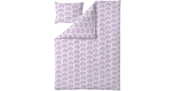 Voodipesukomplekt Elevandid 150x210+50x60 lilla