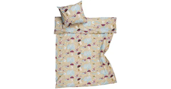 Voodipesukomplekt Muumi 150x210+50x60 beež