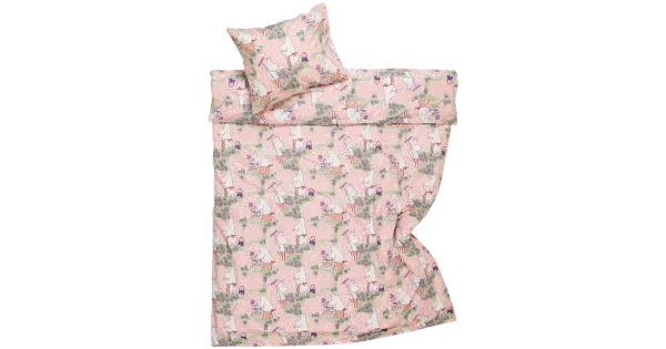 Voodipesukomplekt Muumid Roosiaed 150x210+50x60