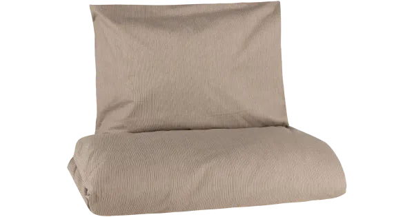 Voodipesukomplekt triip 150x210+55x65 beež