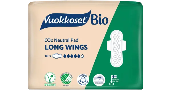 Vuokkoset Bio Long hügieeniside 10 tk