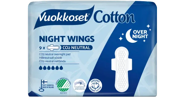 Vuokkoset Cotton Night hügieeniside 9 tk