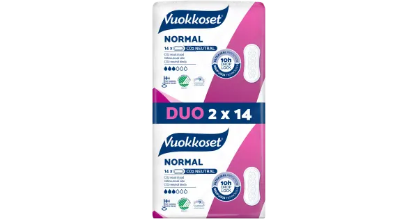 Vuokkoset Normal Duo hügieeniside 2x14 tk