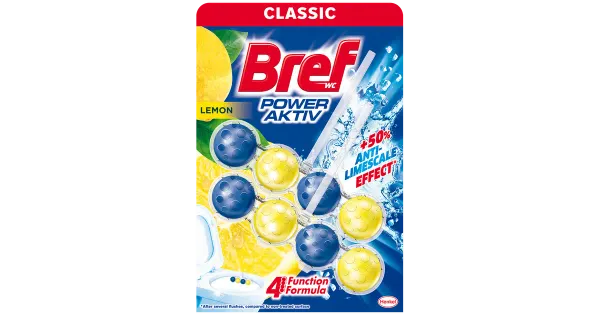 WC-seep Bref Power Aktiv Lemon 2x50g