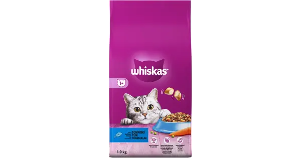 Whiskas 1+ kuiv kassitoit tuunikalaga 1,9kg