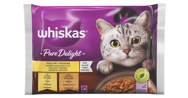 Whiskas kiisueine pehme kodulinnuliha valik 4*85g