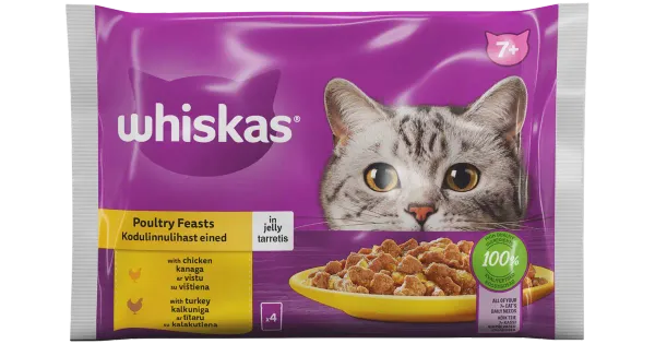 Whiskas märgtoit seenior kiisueine valik 4-pakk 85g