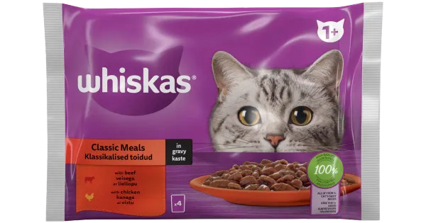 Whiskas märgtoit täisk. Klassik.valik 4-pakk 85g