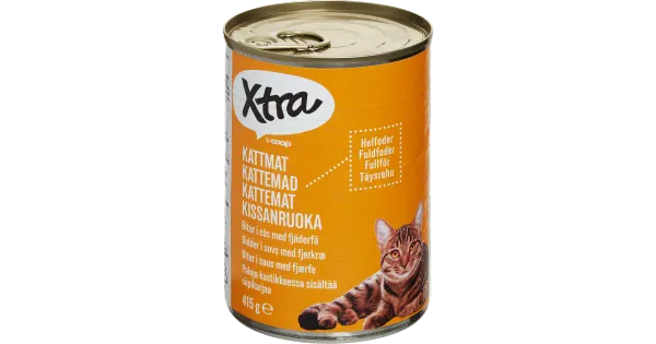 X-tra konserv kassidele linnulihaga 415 g