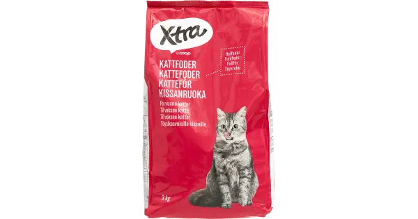 X-tra kuivtoit kassidele lihaga 3 kg