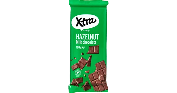 X-tra purustatud metsapähklitega piimašokolaad 100 g