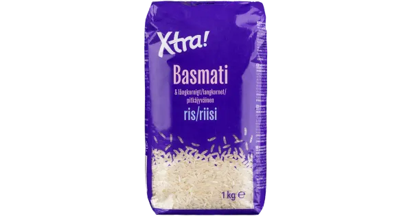 Xtra basmatiriis 75 % ja pikateraline valge riis 25 % 1 kg