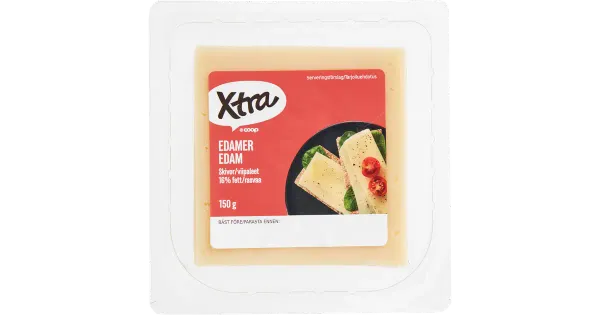 Xtra Edam viilutatud juust 16%, 150 g