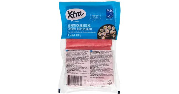 Xtra Külmutatud Surimi Pulgad 250 g