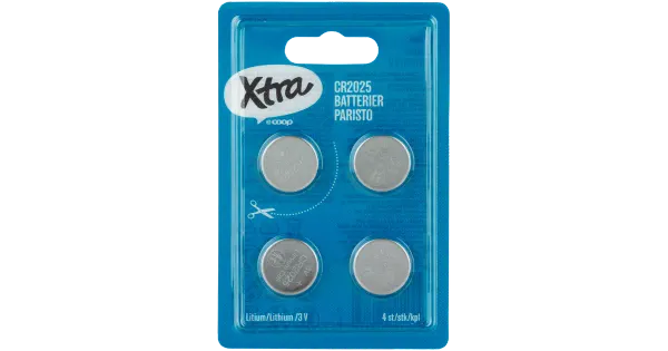 Xtra liitiumpatarei cr2025 4tk