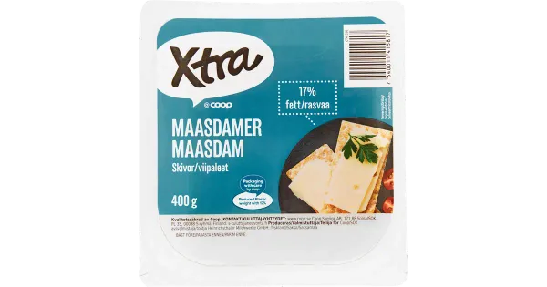 Xtra Maasdam juust, viilutatud, 400 g