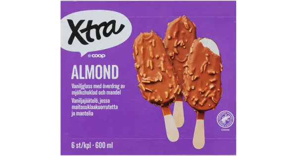 Xtra Mandli Pulgajäätis 6 X 100 ml