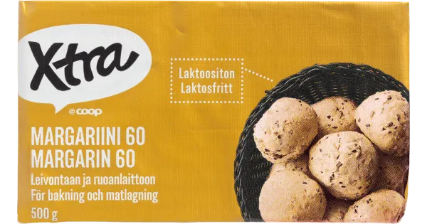 Xtra margariin 60%, 500 g