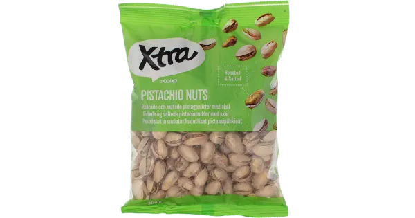 Xtra pistaatsiapähklid, röstitud ja soolatud 300g