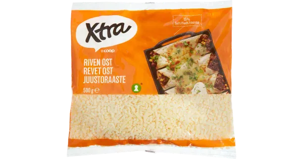 Xtra riivitud juust 15%, 500 g