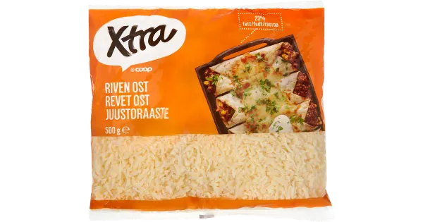 Xtra riivitud juust 23% rasva 500g