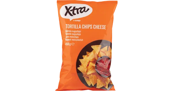 Xtra tortilla chipsid juustumaitselised 450g