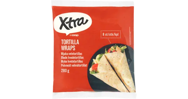 Xtra tortilla wrapid 280 g 8 tk.