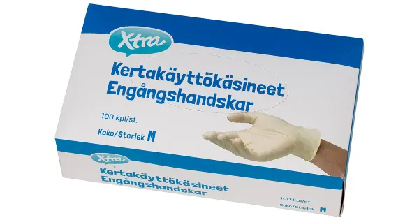 Xtra ühekordsed kummikindad 100tk lateks