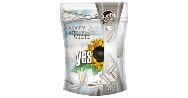 Y.E.S. valged soolased päevalilleseemned 120g