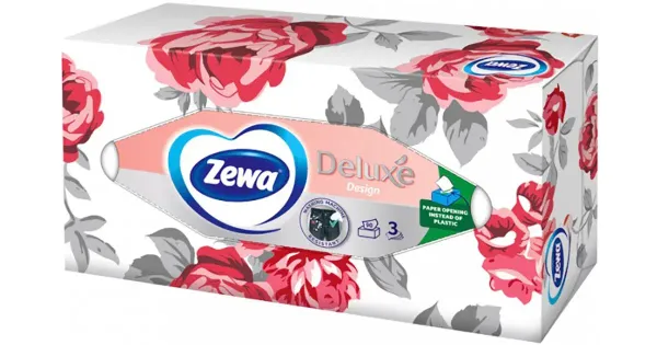Zewa Salvrätikud karbis Deluxe Design 3-kihiline 90tk