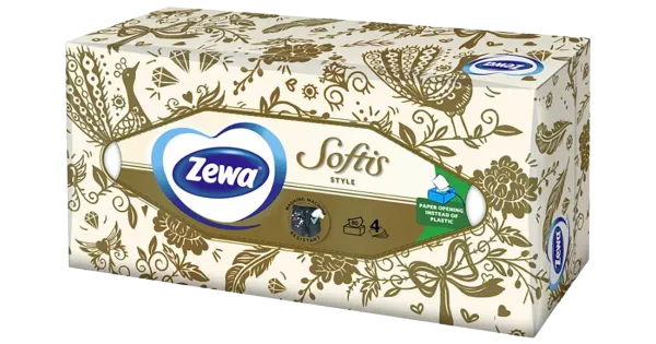 Zewa taskurätik karbis Softis 80tk 4-kihiline