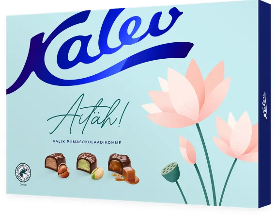 Valik piimašokolaadikomme Aitäh, KALEV, 226 g