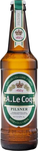 Hele õlu Pilsner, A. LE COQ, 500 ml pudel