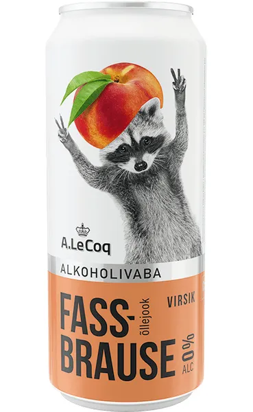 Alkoholivaba õlu Fassbrause Peach, A. LE COQ, 500 ml