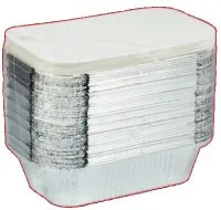 Alumiiniumist konteiner kaanega,  670 ml, 195 x 120 x 45 mm, 50 tk, ZIP TRADING